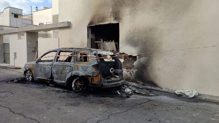 Doppio raid nel basso Salento: alle fiamme auto di vicecomandante carabinieri e centro estetico - Corriere Salentino