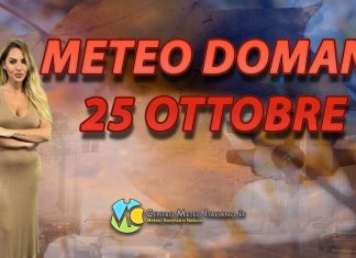 Le previsioni meteo di oggi 25 ottobre 2022