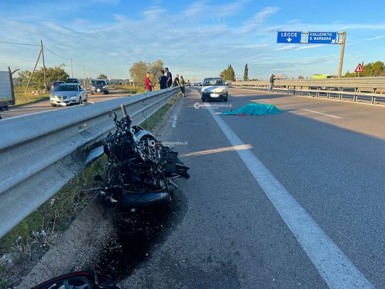 Fatale schianto in moto sulla statale: centauro muore sul colpo - Corriere Salentino