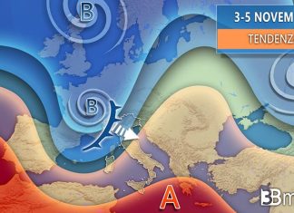 3BMETEO.COM: “Svolta autunnale dal 3-4 novembre, in arrivo pioggia, vento, neve e temperature giù anche di 8-10°C”