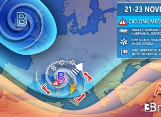 3BMETEO.COM: “Weekend con vortice mediterraneo, poi sarà Tempesta di Santa Cecilia”