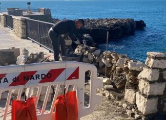 Maltempo, il sindaco Mellone stoppa gli allarmismi: è crollato un piccolo pezzo di muro, già rimesso in piedi