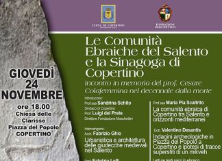 “Le comunità ebraiche del Salento e la sinagoga di Copertino”, un incontro domani presso la Chiesa delle Clarisse