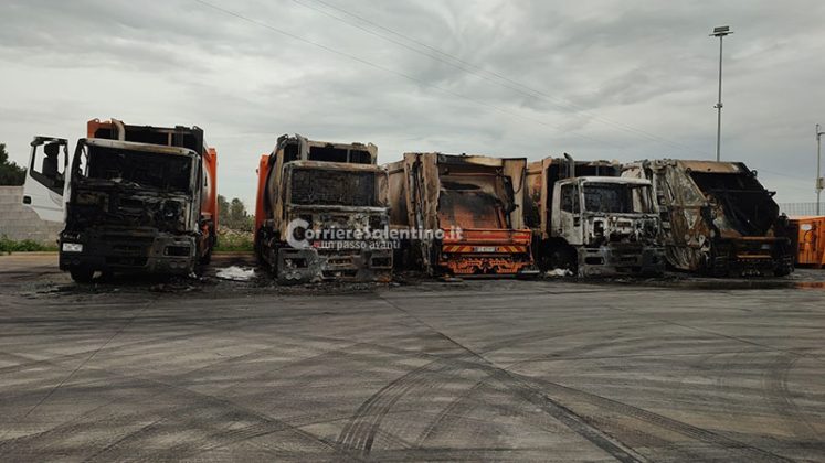 Notte “infernale” nel basso Salento: fiamme in concessionaria e azienda di raccolta rifiuti - Corriere Salentino
