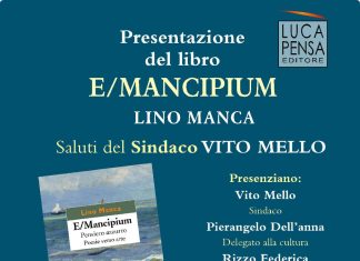 E/mancipium il libro di Lino Manca sarà presentato a San Pietro in Lama giovedì 17 novembre