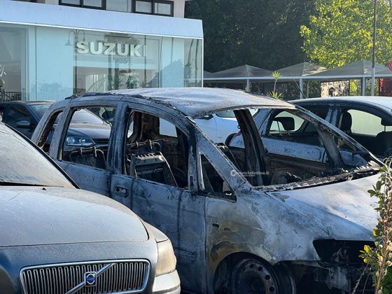 Doppio rogo nella notte: bruciano 14 mezzi in una concessionaria, alle fiamme pure le auto della famiglia di un operaio - Corriere Salentino