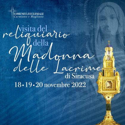 A Carmiano dal 18 al 20 novembre il reliquiario della Madonna delle lacrime di Siracusa - Corriere Salentino