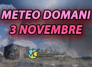 Le previsioni meteo di oggi 3 novembre 2022