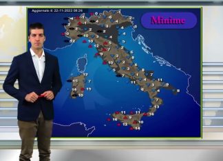 Le previsioni meteo di oggi 24 novembre 2022