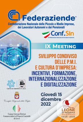 Tutto pronto per il IX meeting annuale di Federaziende: si parlerà di incentivi, formazione, internazionalizzazione e digitalizzazione d’impresa - Corriere Salentino