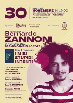 Nuovo appuntamento per “Dialoghi d’autore”, domani incontro con il vincitore del Premio Campiello Bernardo Zannoni - Corriere Salentino