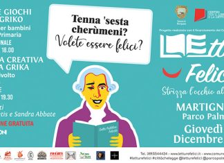 Giovedì 29 e venerdì 30 dicembre al Parco Palmieri Letture e Giochi Felici in griko