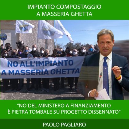 Impianto compostaggio a Masseria Ghetta, Pagliaro: “No del Ministero a finanziamento è pietra tombale su progetto dissennato” - Corriere Salentino