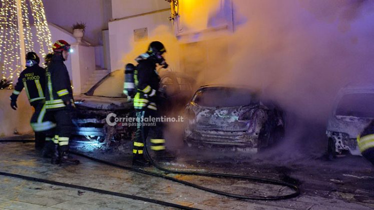 Inferno di fuoco nel basso Salento: sette auto e due case in fiamme in una sola notte - Corriere Salentino