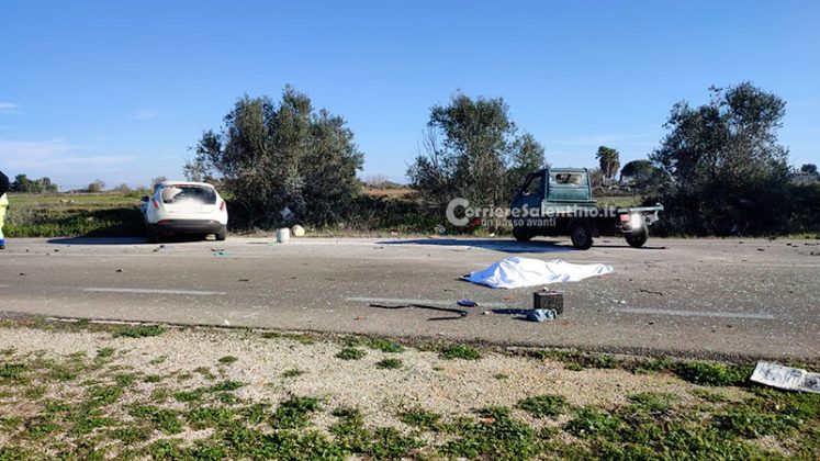 Ancora un drammatico schianto sulla 275: scontro tra Ape e auto, un morto e due feriti - Corriere Salentino