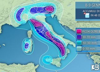 3BMETEO.COM: “Cambia tutto dopo l’Epifania, in arrivo pioggia, neve e vento”