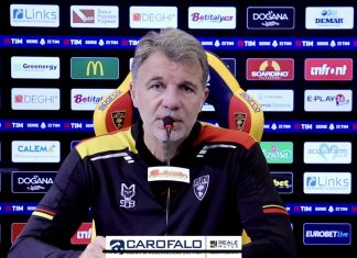 Lecce, contro la Lazio recuperate due pedine. Baroni su Maleh: “In campo? Certo!”