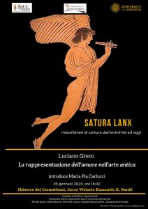 “Satura lanx: miscellanea di cultura dall’antichità a oggi”: il 26 gennaio a Nardò l’incontro “La rappresentazione dell’amore nell’arte antica” - Corriere Salentino