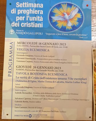 Settimana di preghiera per l’unità dei cristiani del 2023 - Corriere Salentino
