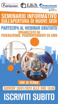 Al via il webinar sull'apertura di nuove sedi promosso da Federaziende - Corriere Salentino