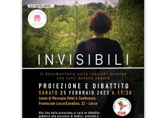 A Lecce il documentario “Invisibili”, con testimonianza diretta di coloro che hanno subito gli effetti avversi del vaccino covid-19