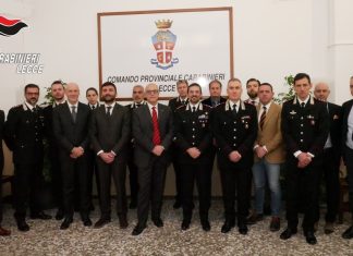 Il Prefetto di Lecce Luca Rotondi in visita al Comando Provinciale dei Carabinieri di Lecce