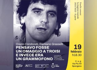 Domenica 19 febbraio “Pensavo fosse un omaggio a Troisi e invece era un grammofono”