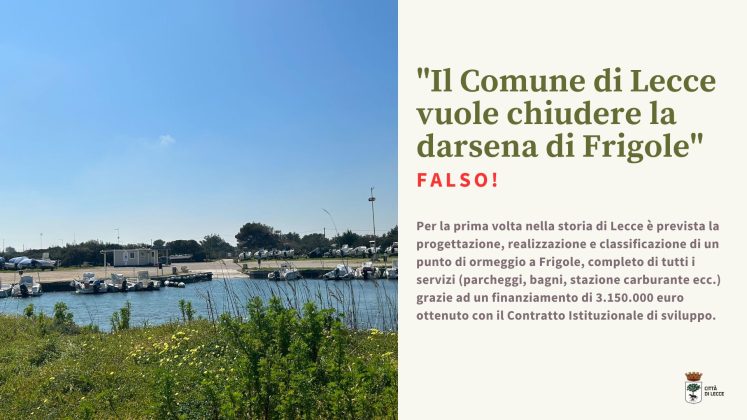 Una campagna social per smentire le fake news sul bacino di Frigole - Corriere Salentino