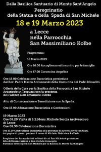 San Michele Arcangelo, la statua e la spada domani e dopodomani da Monte Sant’Angelo alla chiesa di San Massimiliano Kolbe a Lecce - Corriere Salentino