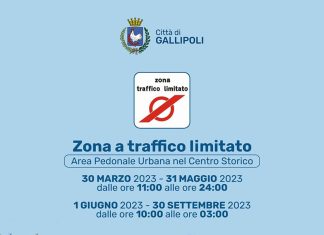 Zona a Traffico Limitato nel centro storico di Gallipoli, attiva da domani 30 marzo fino al 30 settembre