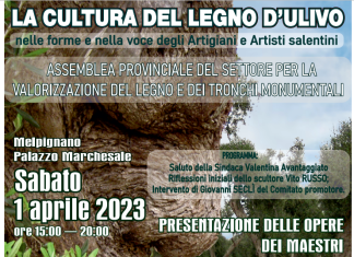 “La cultura del legno d’ulivo”: a Melpignano l’assemblea provinciale degli artisti del legno