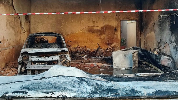 Divampa incendio nel garage-deposito: in fumo auto, camion e attrezzi agricoli. Danni ingenti, locale inagibile - Corriere Salentino