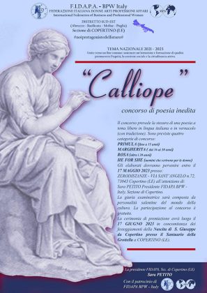 Poesie declinate tutte al femminile e sotto l’egida di una Musa, Calliope, ambasciatrice della Poesia Epica - Corriere Salentino