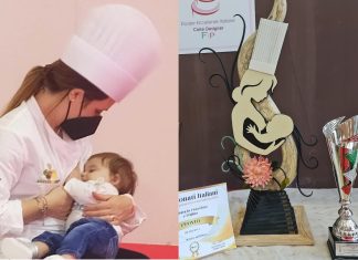 La foto diventa una dolce scultura da primo posto: “Ogni madre ha il diritto di crescere i figli senza rinunciare a realizzarsi sul lavoro”