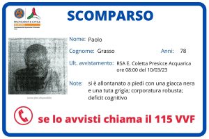 Si allontana dalla Rsa e non fa più ritorno: ritrovato 78enne scomparso dopo ore di ricerche - Corriere Salentino