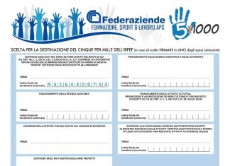 Mazzotta, Federaziende lancia l’appello: ‘’Aiutiamo l’istruzione, i giovani atleti e il job placement con il 5 per mille Irpef al c.f. 93164300753’’