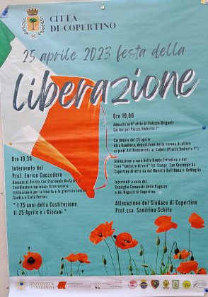 Questo è il fiore del partigiano: la città di Copertino celebra il 25 aprile, data simbolo della caduta del nazifascismo e i 75 anni della nostra Costituzione - Corriere Salentino