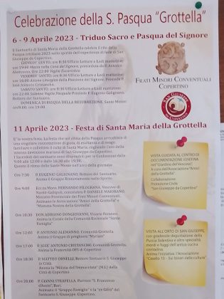 Il sole di aprile illumina la Pasquetta dei Copertinesi all’ombra del Santuario-Convento Santa Maria della Grottella - Corriere Salentino