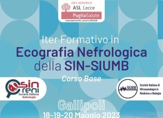 L’ospedale di Gallipoli protagonista della Nefrologia nazionale con il Corso Base di Ecografia Nefrologica della Società Italiana di Nefrologia-SIUMB