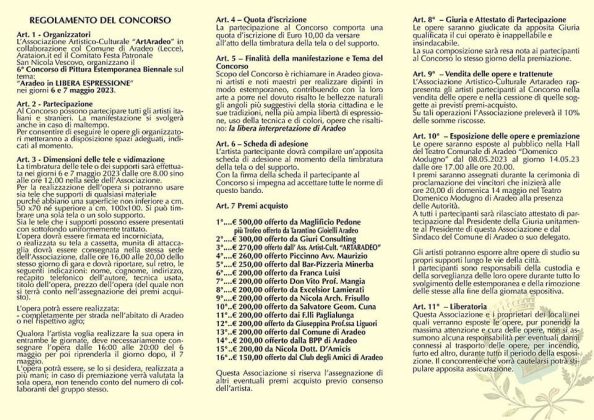 Aradeo si veste dei Colori delle tele di 100 artisti italiani e stranieri pronti a sfidarsi a colpi di pennello per le vie della ridente cittadina - Corriere Salentino