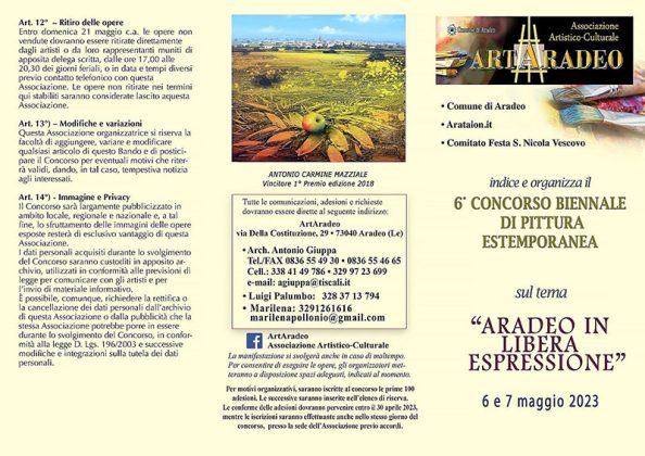 Aradeo si veste dei Colori delle tele di 100 artisti italiani e stranieri pronti a sfidarsi a colpi di pennello per le vie della ridente cittadina - Corriere Salentino