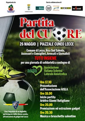 Partita del Cuore a Piazzale Cuneo, il 26 maggio si gioca per la solidarietà - Corriere Salentino