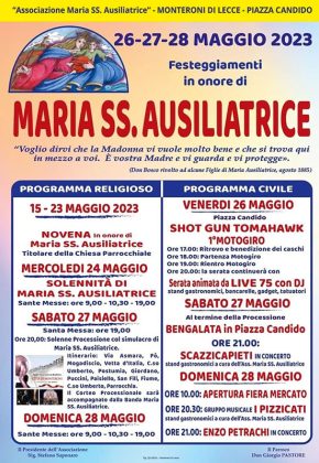 La città di Monteroni di Lecce onora e festeggia la sua Maria SS. Ausiliatrice - Corriere Salentino