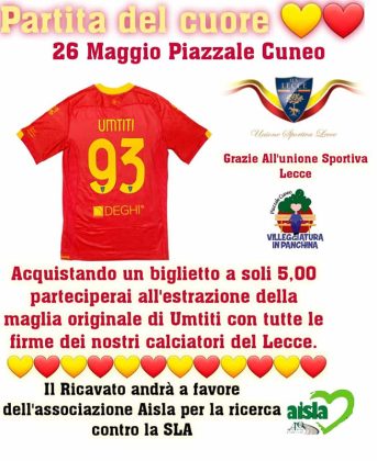 Partita del Cuore a Piazzale Cuneo, il 26 maggio si gioca per la solidarietà - Corriere Salentino