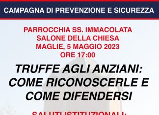 Domani a Maglie l’incontro “Truffe agli anziani: come riconoscerle e come difendersi”