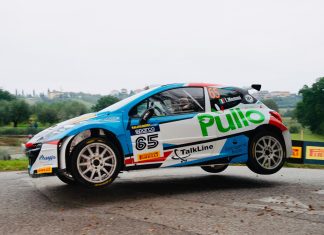 Tommaso Memmi in gara al Rally del Salento