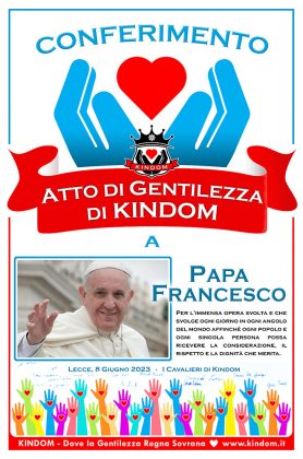 Papa Francesco: 12enni gli conferiscono "Atto di Gentilezza" - Corriere Salentino