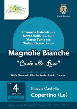 "Piazza Verde", Santino Cardamone e Magnolie bianche in concerto domani e domenica a Copertino - Corriere Salentino