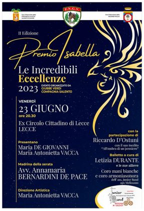 Un riconoscimento speciale a persone speciali: al Circolo cittadino di Lecce arriva il “Premio Isabella 2023” dedicato a persone con disabilità - Corriere Salentino