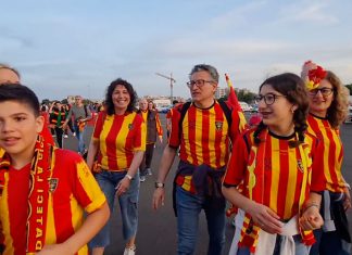Lecce – Bologna, una marea giallorossa: i tifosi in festa!!